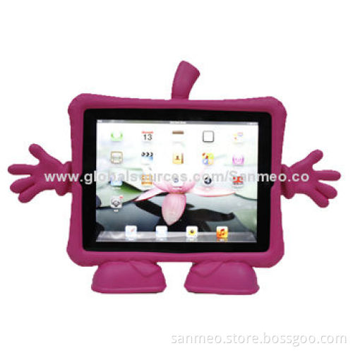 New Lovely 3D Cute Cartoon Children's Soft Thick Foam Standing Cover Case for iPad 2/3/4